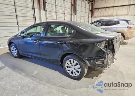 2012 Honda Civic Lx z USA, uszkodzony, nr VIN 2HGFB2F52CH585149